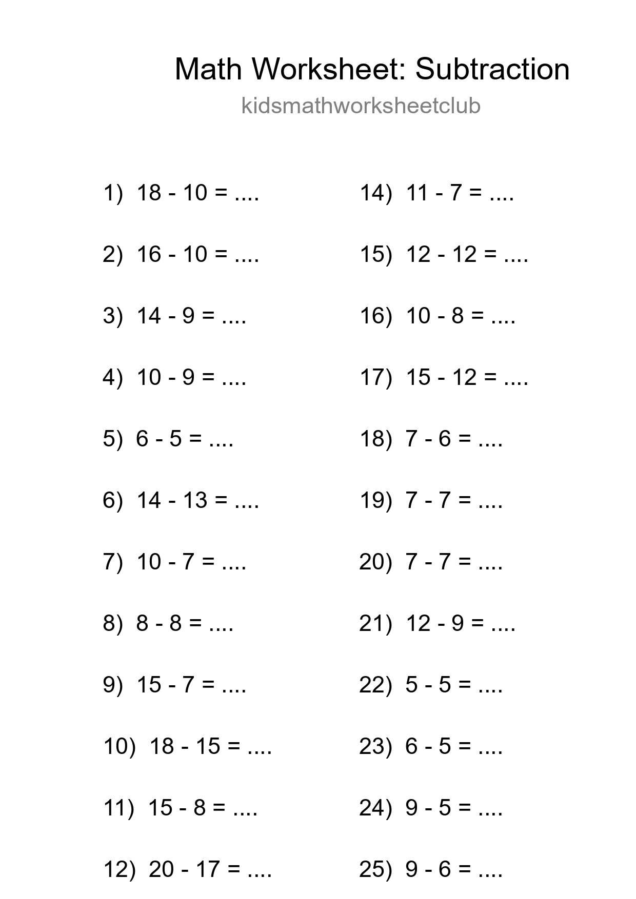 Free 26 Subtraction Math Worksheet For Grade 2 With Answers - Part 228
