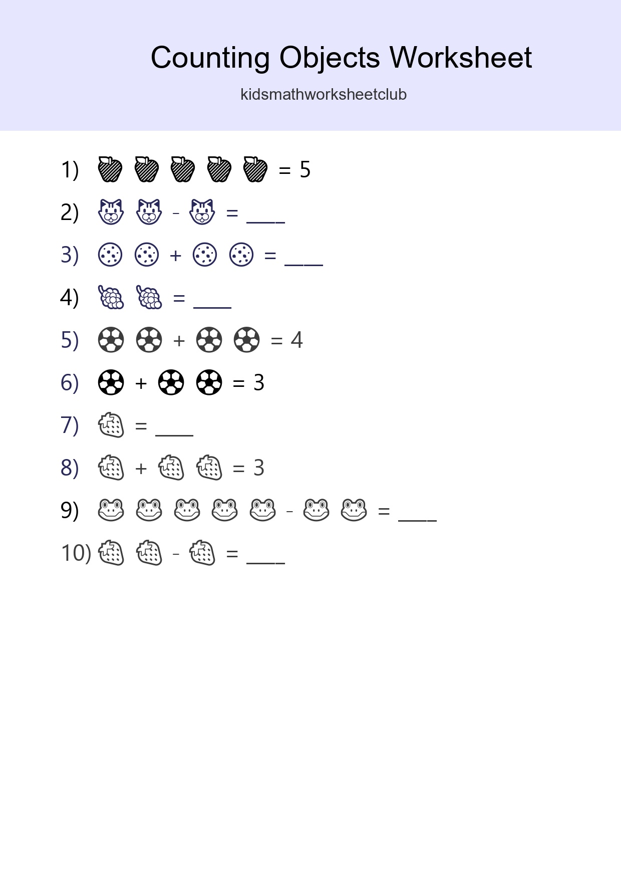 Learn Counting With Pictures Worksheet (Pre-K) - Part 14