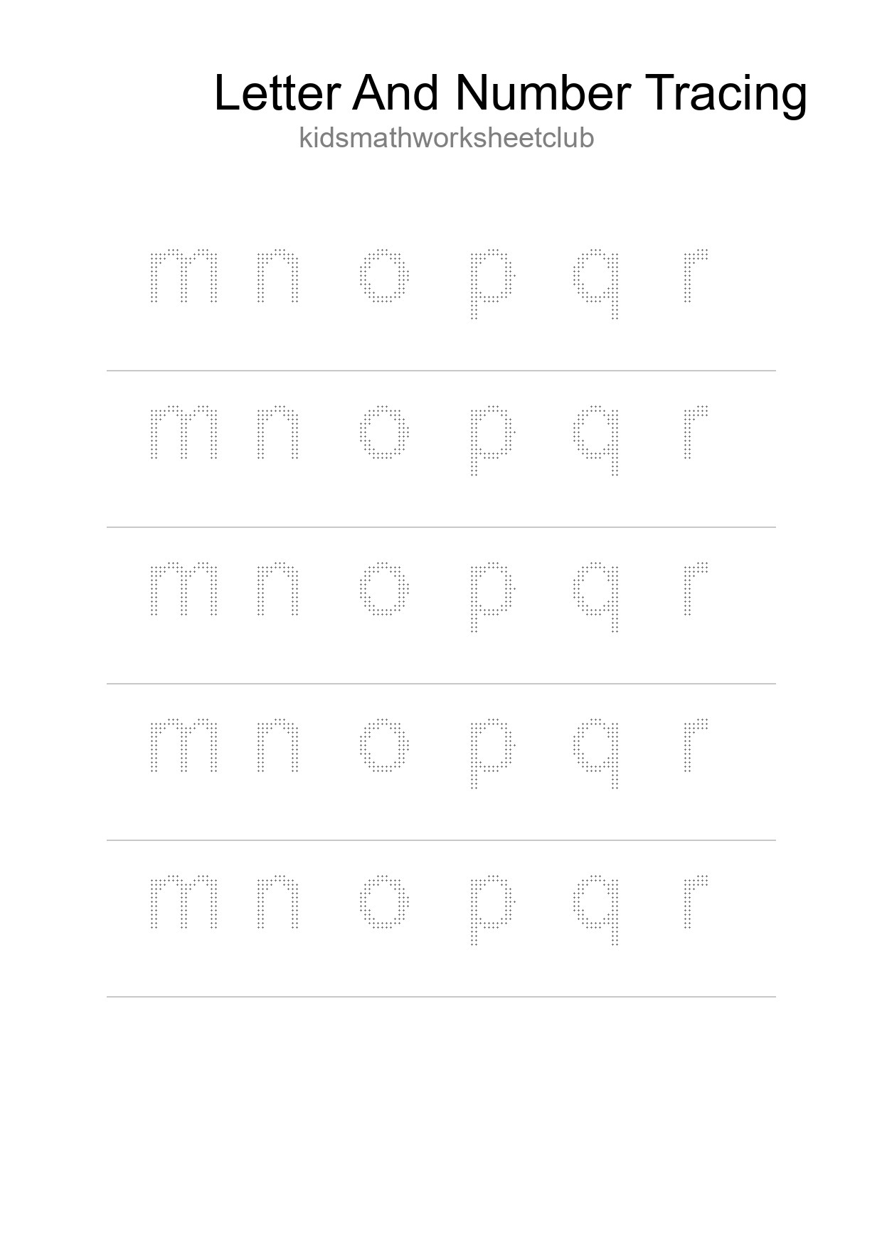 Printable Tracing Worksheet For Kids - Part 10