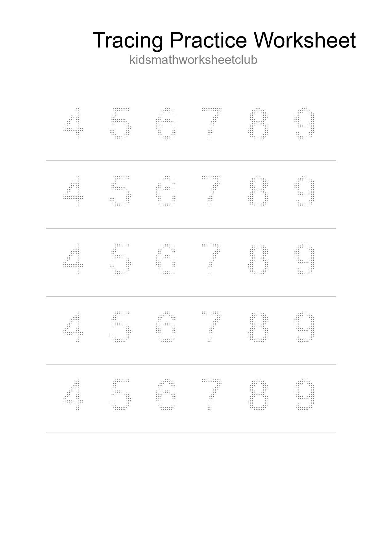 Printable Tracing Worksheet For Kids - Part 109