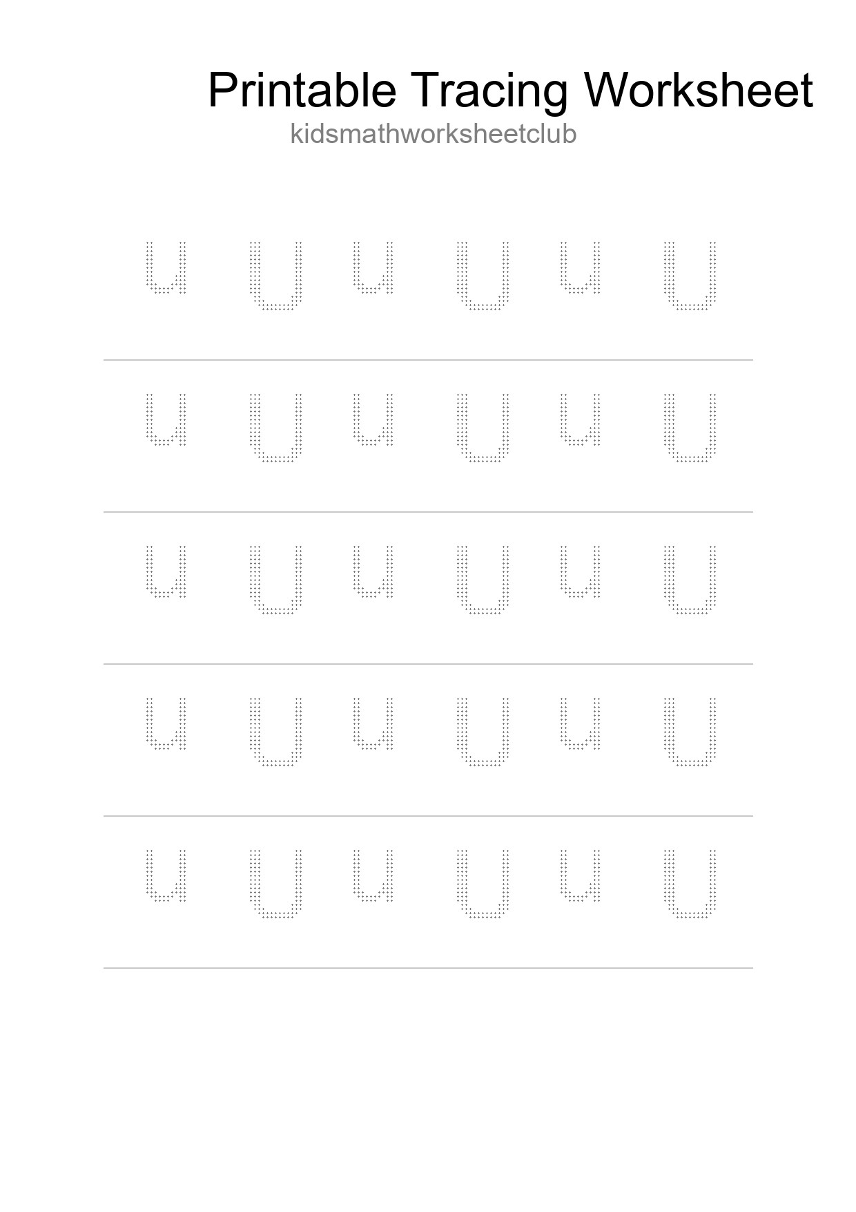 Printable Tracing Worksheet For Kids - Part 120