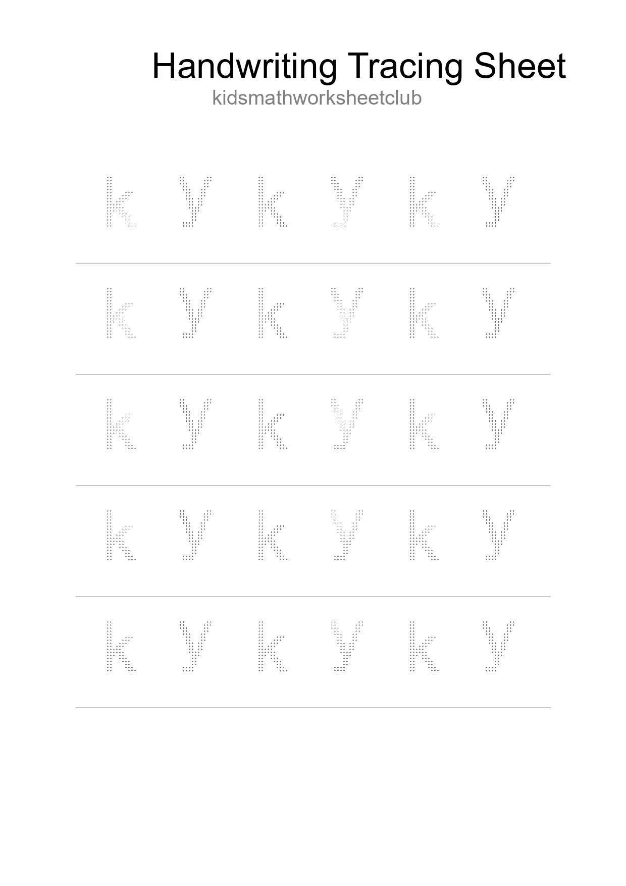 Printable Tracing Worksheet For Kids - Part 142