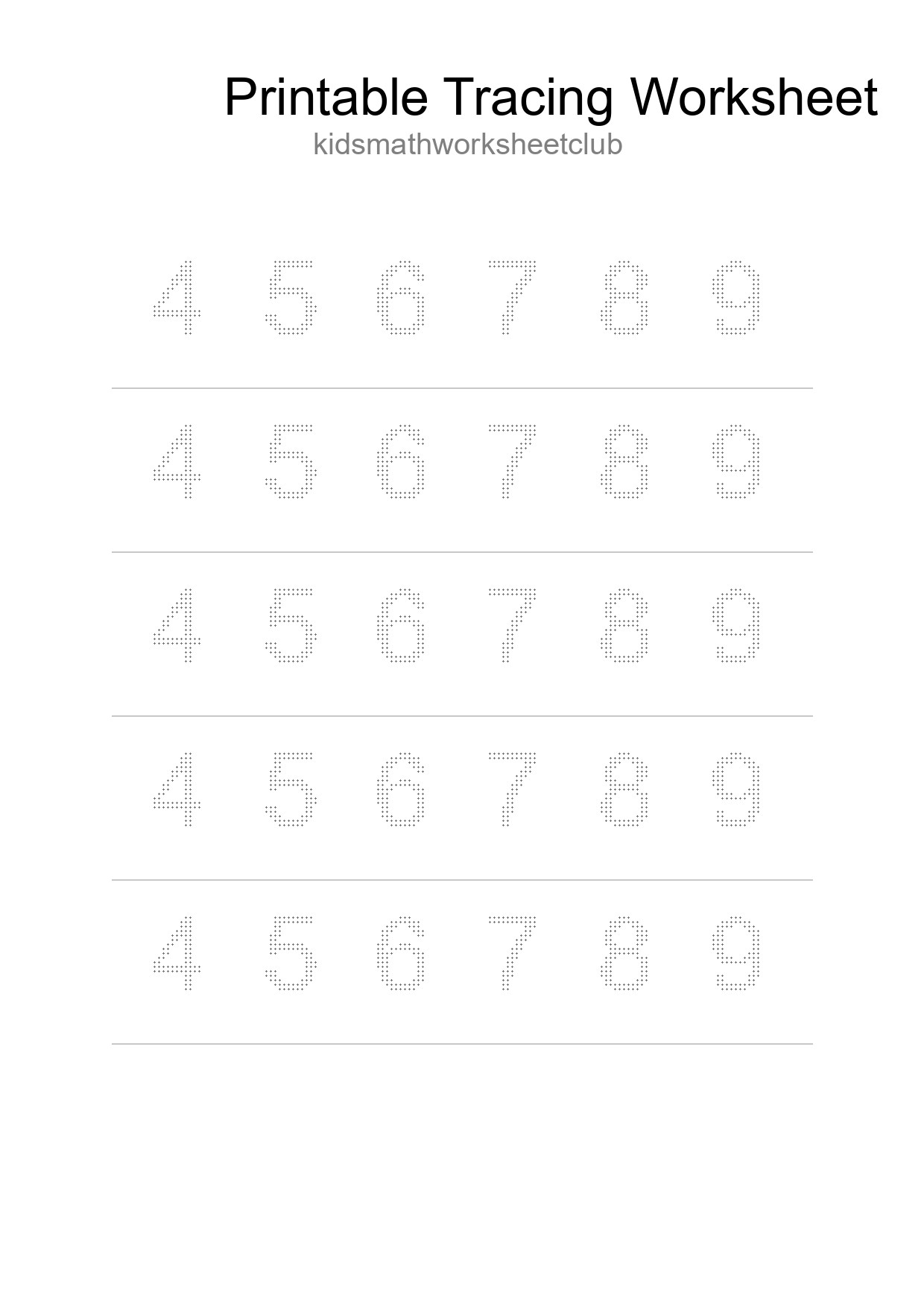 Printable Tracing Worksheet For Kids - Part 175