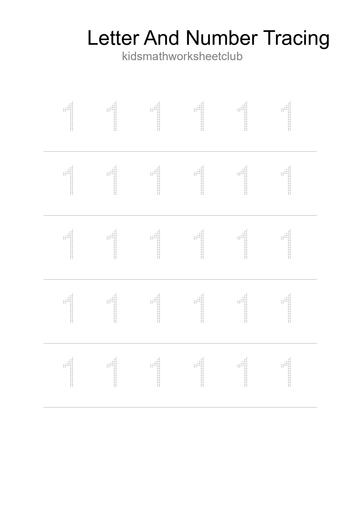 Printable Tracing Worksheet For Kids - Part 186