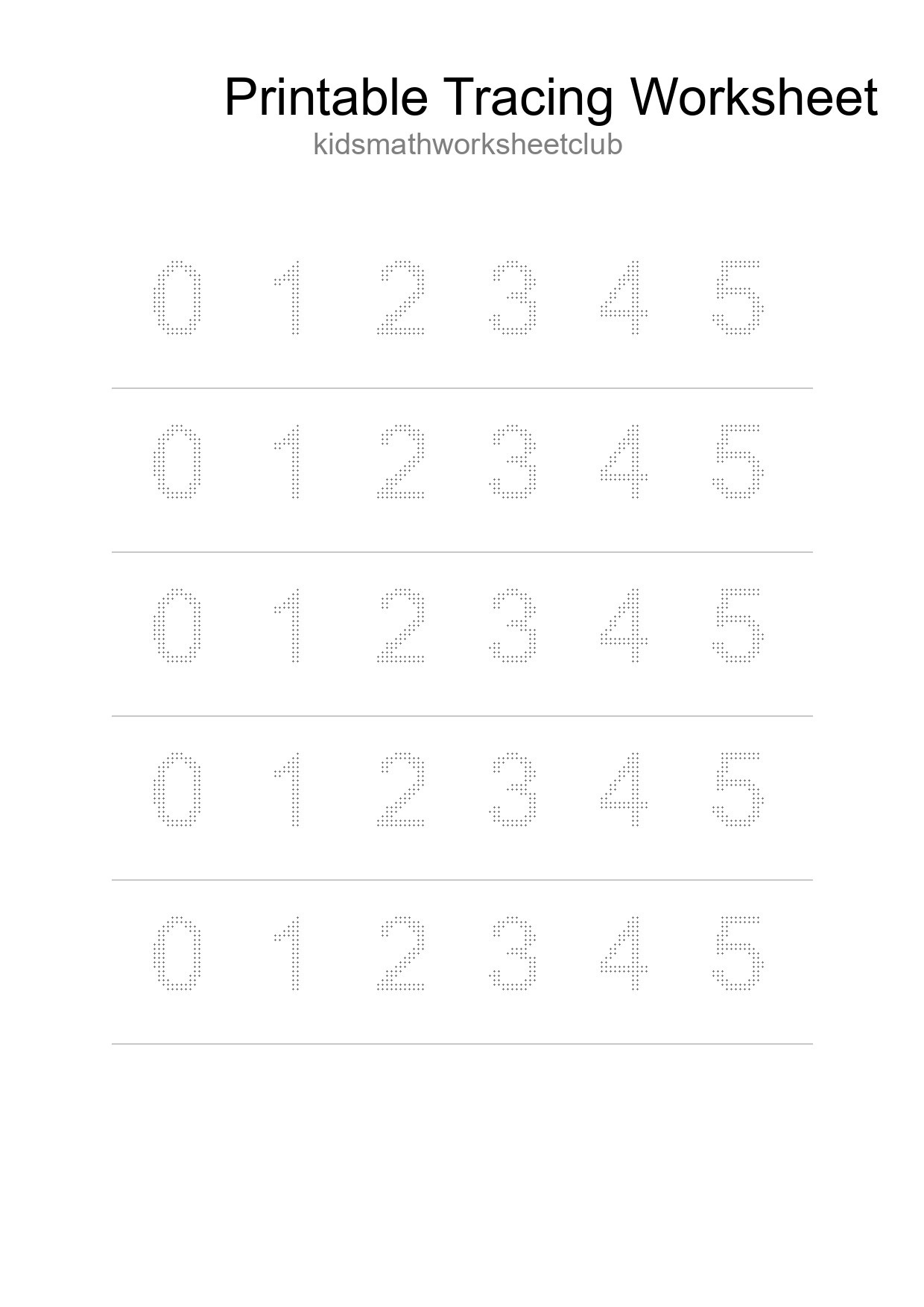 Printable Tracing Worksheet For Kids - Part 197