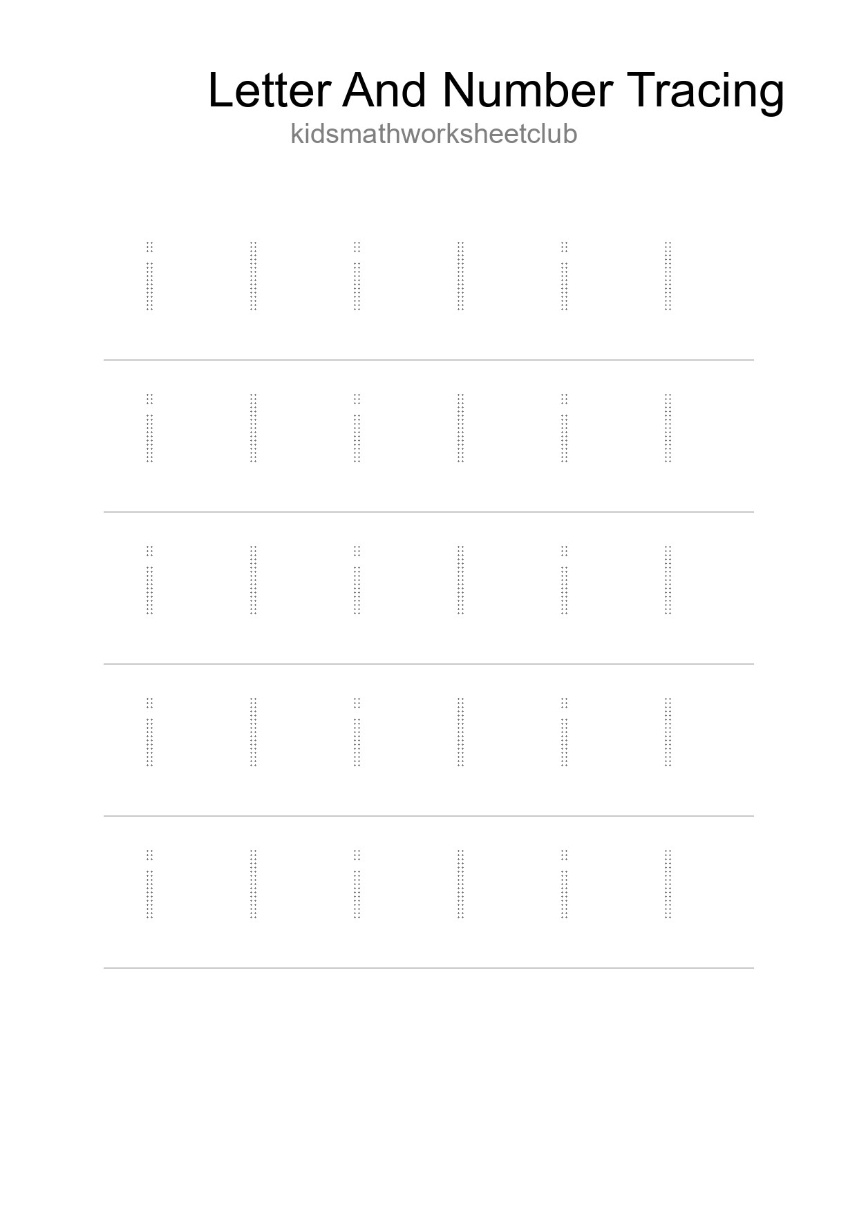 Printable Tracing Worksheet For Kids - Part 219