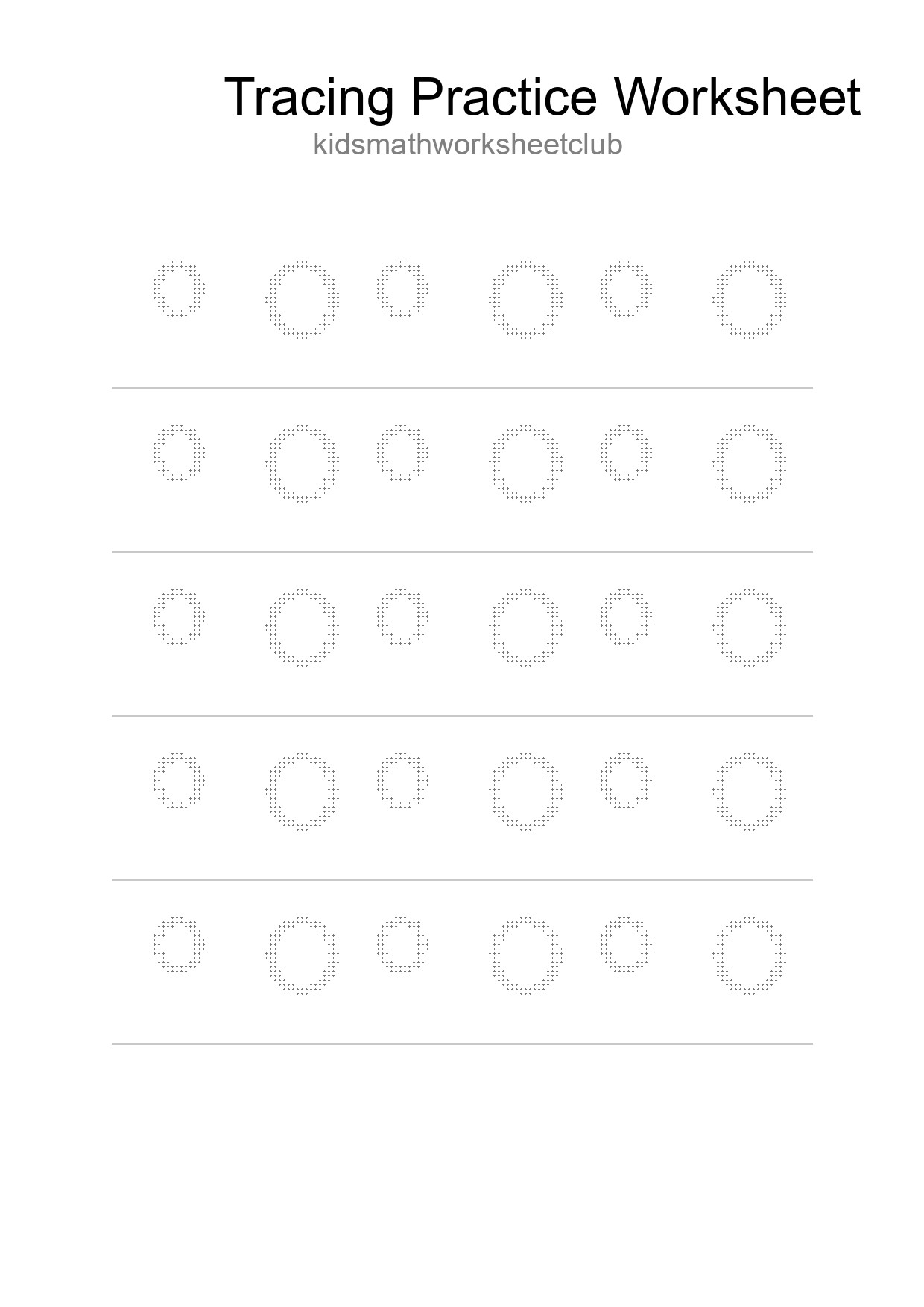 Printable Tracing Worksheet For Kids - Part 65