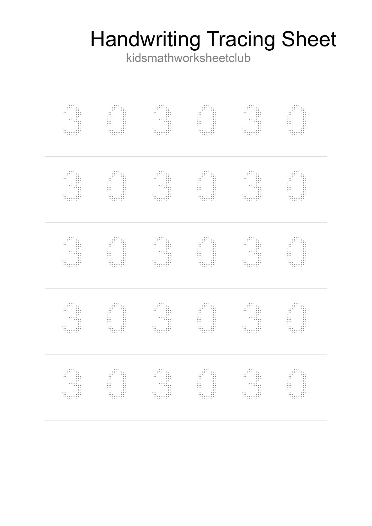 Printable Tracing Worksheet For Kids - Part 87